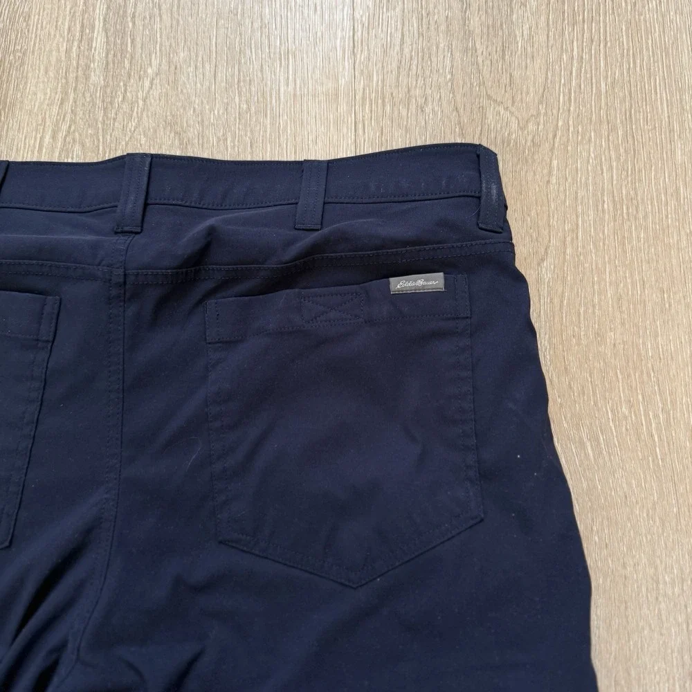 Eddie Bauer Pants Mens 36x30 Navy‎ Blue Fleece Lined Performance Tech Nylon
